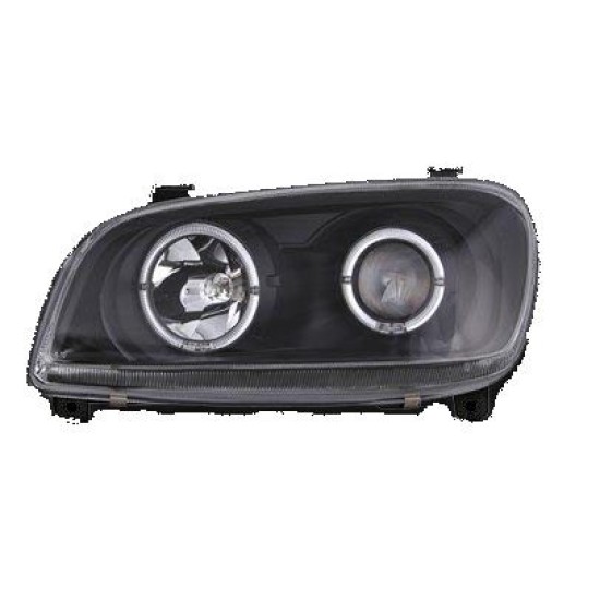 Φανάρια εμπρός angel eyes για Toyota Rav 4 (1994-2000) - μαύρα , με λάμπες (Η1) - σετ 2τμχ.