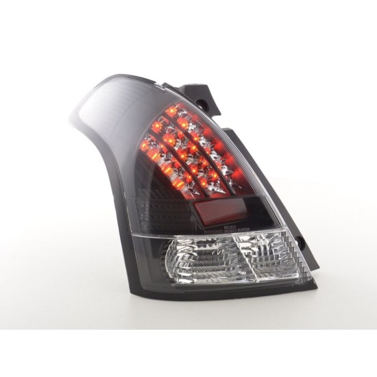 Πίσω φανάρια led για Suzuki Swift (2005-2010) - μαύρα - σετ 2τμχ.