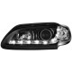 Φανάρια εμπρός led για Renault Megane (1996-1999) - μαύρα , με λάμπες (Η1) - σετ 2τμχ.