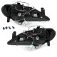 Φανάρια εμπρός angel eyes για Renault Megane (1999-2001) , μαύρα , με λάμπες (Η1) - σετ 2τμχ.