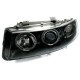 Φανάρια εμπρός angel eyes για Seat Leon /Toledo (1999-2004) - μαύρα , με λάμπες (Η1) - σετ 2τμχ.