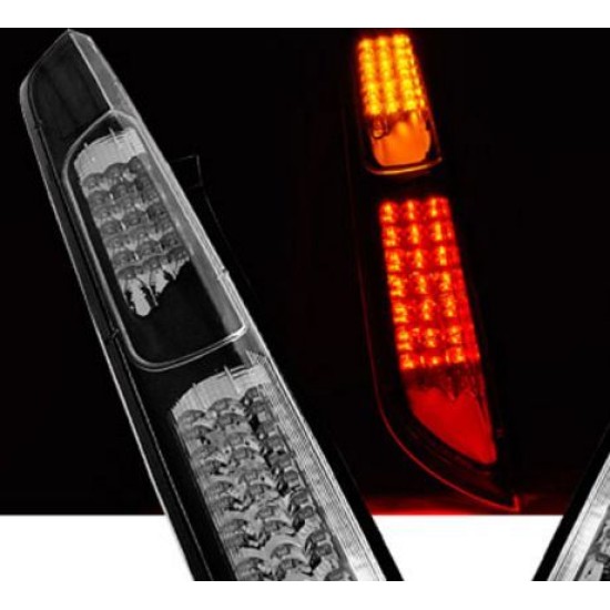 Πίσω φανάρια led για Ford Focus hatchback (2004-2008) - μαύρα - σετ 2τμχ.