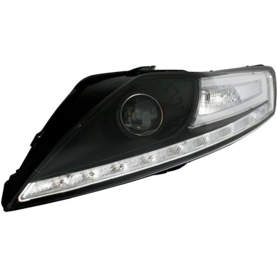 Φανάρια εμπρός led για Ford Mondeo (2008+) - μαύρα , με λάμπες (Η1) - σετ 2τμχ.