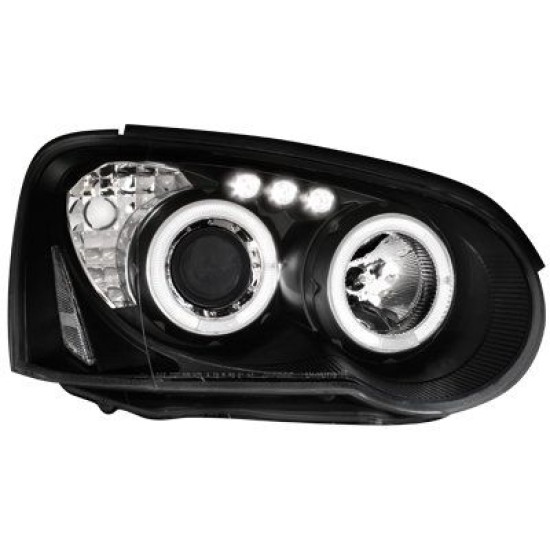 Φανάρια εμπρός led angel eyes για Subaru Impreza (2002-2005) , με λάμπες (Η1) - σετ 2τμχ.