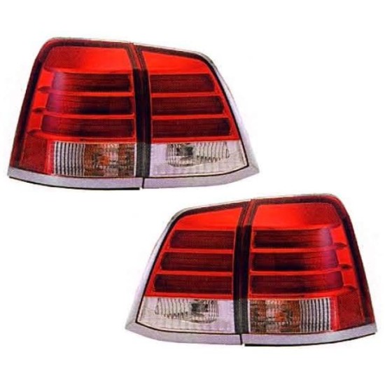 Πίσω φανάρια led για Toyota Land Cruiser  J200 (2007+) - chrome - σετ 2τμχ.