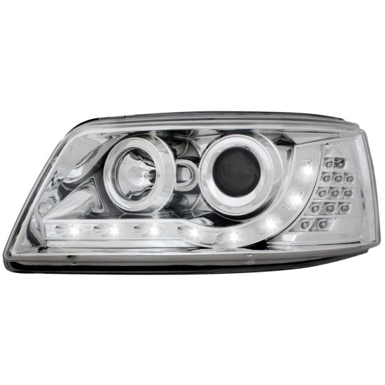 Φανάρια εμπρός led για Vw Transporter T5 (2003-2009) , με λάμπες (Η1) - σετ 2τμχ.