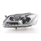 Φανάρια εμπρός led για Vw Passat B7 (2010-2014) - chrome , με λάμπες (Η1) - σετ 2τμχ.