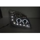 Φανάρια εμπρός led / angel eyes για Toyota Land Cruiser 120 (2003-2009) - chrome , με λάμπες (Η1) - σετ 2τμχ.