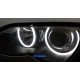 Δαχτυλίδια angel eyes για  BMW X5 E53 (1999-2007) led - με επικάλυψη ματ - Λευκό χρώμα