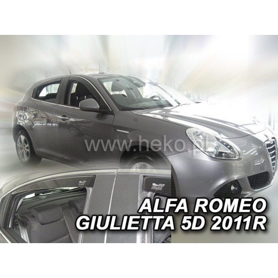 Ανεμοθραύστες για Alfa Romeo Giulietta (2010+) 5 πορτο - 4 τμχ. εμπρός και πίσω