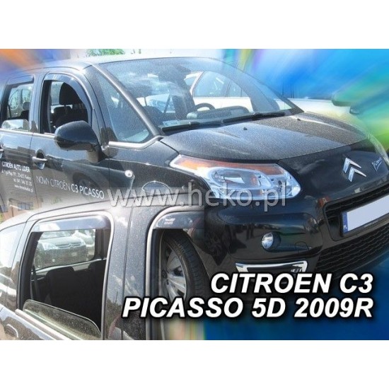 Ανεμοθραύστες για Citroen C3 Picasso (2009+) 5 πορτο - 4 τμχ. εμπρός και πίσω