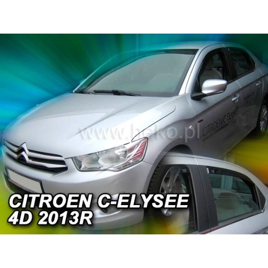 Ανεμοθραύστες για Citroen C-Elysee (2014+) sedan - 4 τμχ. εμπρός και πίσω