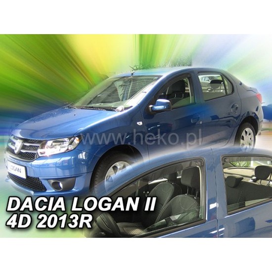 Ανεμοθραύστες για Dacia Logan II (2013+) sedan  - 4 τμχ. εμπρός και πίσω