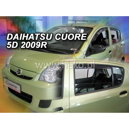 Ανεμοθραύστες για Daihatsu Coure VII (2007+) 5 πορτο - 4 τμχ. εμπρός και πίσω