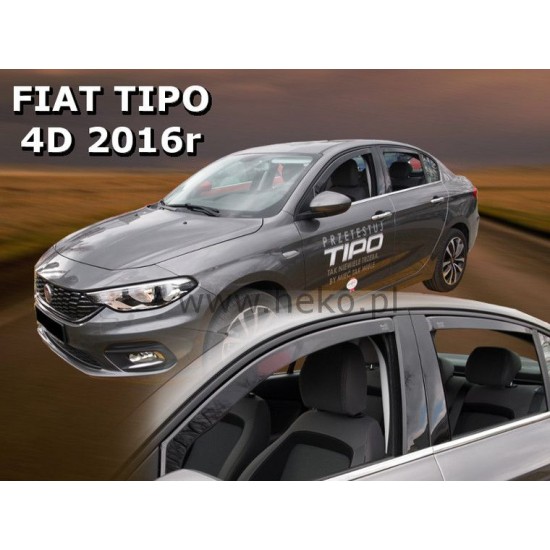 Ανεμοθραύστες για Fiat Tipo (2016+) 5 πορτο , sedan - 4 τμχ. εμπρός και πίσω