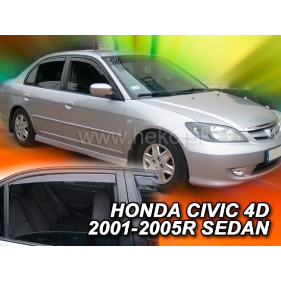 Ανεμοθραύστες για  Honda Civic VIII (2006-2012) sedan / Hybrid - 4 τμχ. εμπρός και πίσω