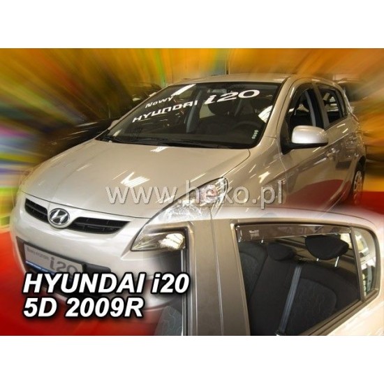 Ανεμοθραύστες για Hyundai i 20 (2009-2015) 5 πορτο - 4 τμχ. εμπρός και πίσω