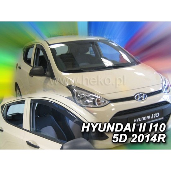 Ανεμοθραύστες για Hyundai i10 (2014+) 5 πορτο - 4 τμχ. εμπρός και πίσω