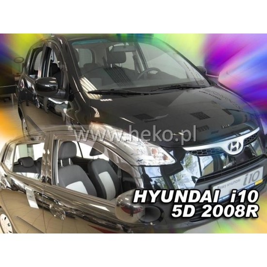 Ανεμοθραύστες για Hyundai i10 (2008+) 5 πορτο - 4 τμχ. εμπρός και πίσω