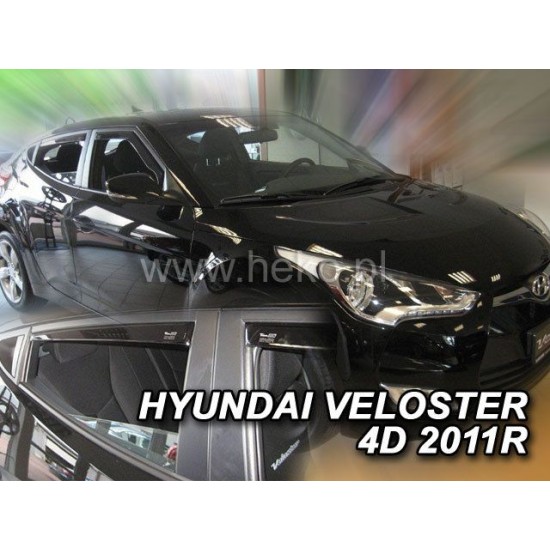 Ανεμοθραύστες για Hyundai Veloster  (2011+) coupe - 2 τμχ. εμπρός και 1 πίσω δεξιά