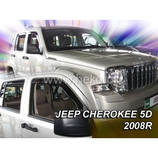 Ανεμοθραύστες για Jeep Cherokee / Liberty  (2007-2012) 5 πορτο - 2 τμχ. εμπρός