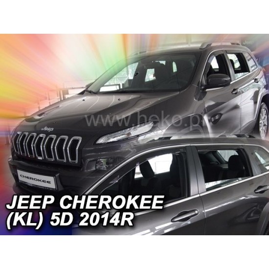 Ανεμοθραύστες για Jeep Cherokee  (2013+) 5 πορτο - 4 τμχ. εμπρός και πίσω