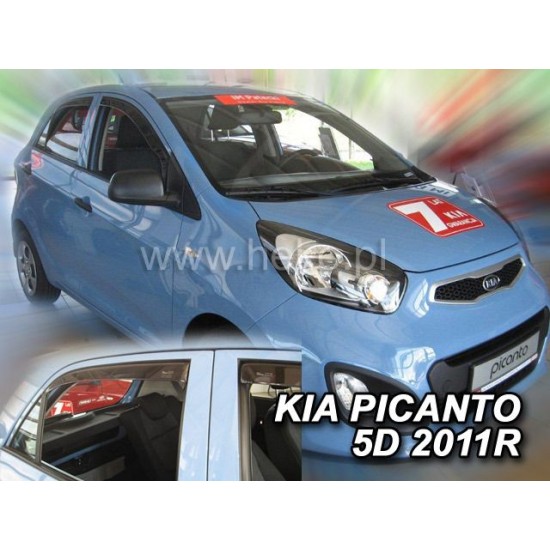 Ανεμοθραύστες για Kia Picanto (2004-2011) 5 πορτο - 4 τμχ. εμπρός και πίσω