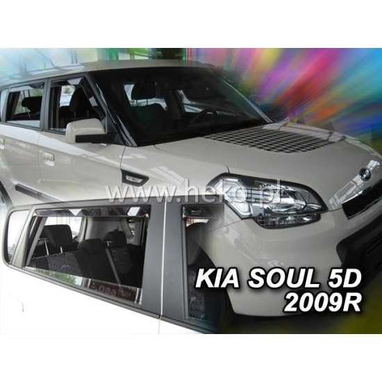 Ανεμοθραύστες για Kia Soul  (2009-2014) 5 πορτο - 4 τμχ. εμπρός και πίσω