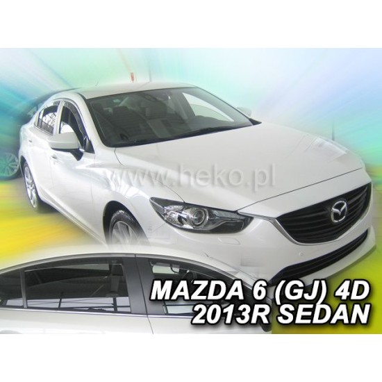 Ανεμοθραύστες για Mazda 6 (2013+) sedan - 4 τμχ. εμπρός και πίσω