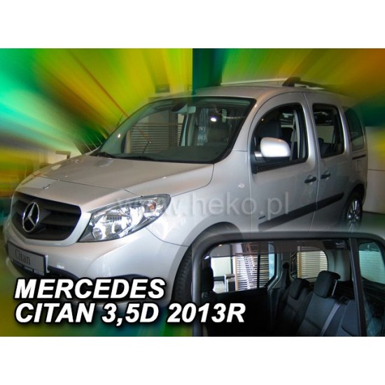 Ανεμοθραύστες για Mercedes Citan W415 (2012+) 3/5 πορτο - 4 τμχ. εμπρός και πίσω