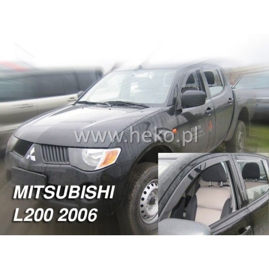 Ανεμοθραύστες για Mitsubishi  L-200  (2006-2016)  Single / Double Cab - 2 τμχ. εμπρός