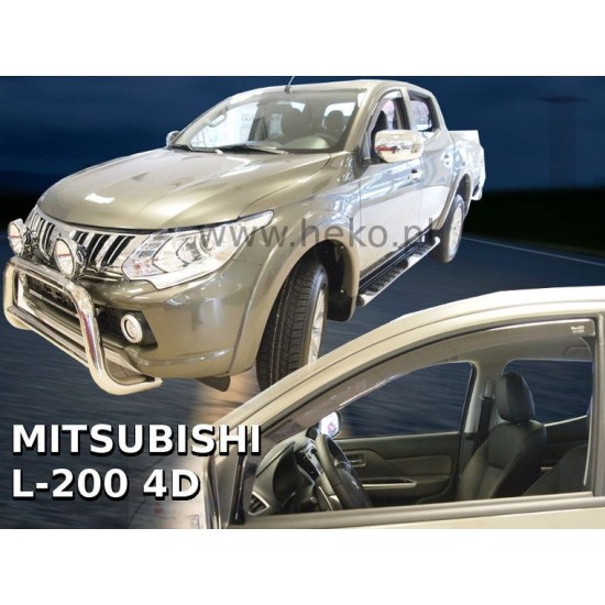 Ανεμοθραύστες για Mitsubishi  L-200  (2015+) 4 πορτο  - 2 τμχ. εμπρός