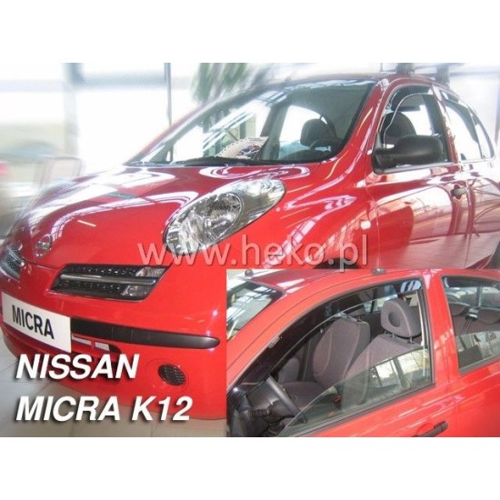 Ανεμοθραύστες για Nissan Micra (2002-2010) 5 πορτο - 4 τμχ. εμπρός και πίσω