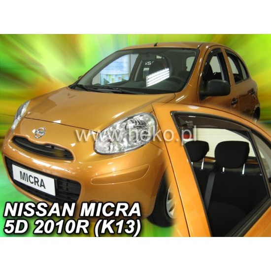 Ανεμοθραύστες για Nissan Micra (2010+) 5 πορτο - 2 τμχ. εμπρός