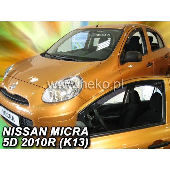 Ανεμοθραύστες για Nissan Micra (2010+) 5 πορτο - 4 τμχ. εμπρός και πίσω