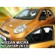 Ανεμοθραύστες για Nissan Micra (2010+) 5 πορτο - 4 τμχ. εμπρός και πίσω