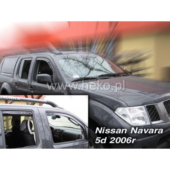 Ανεμοθραύστες για Nissan Navara / Pick Up (2005-2014) 4 πορτο / μιάμιση - 2 τμχ. εμπρός