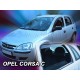 Ανεμοθραύστες για Opel Corsa C (2000-2006) 5 πορτο - 4 τμχ. εμπρός και πίσω