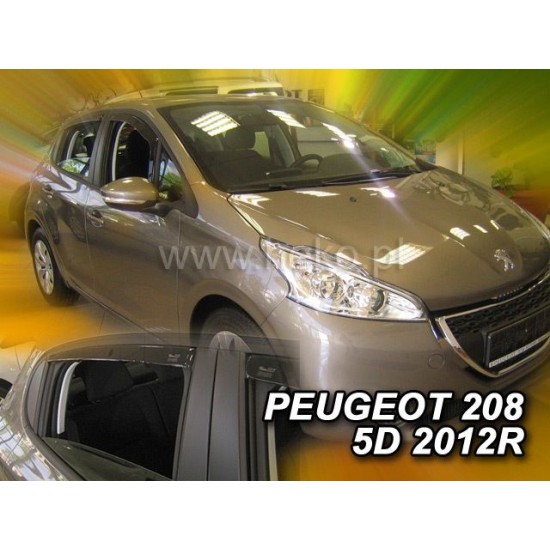 Ανεμοθραύστες για Peugeot 208 (2012+ ) 5 πορτο - 4 τμχ. εμπρός και πίσω