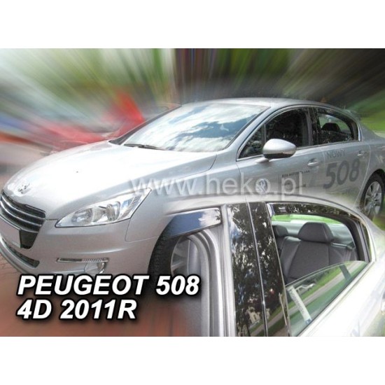 Ανεμοθραύστες για Peugeot 508 (2011+) sedan - 4 τμχ. εμπρός και πίσω