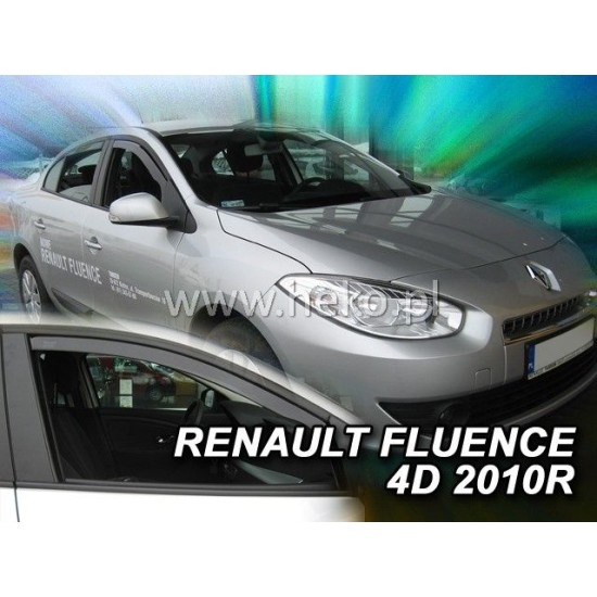 Ανεμοθραύστες για Renault Fluence (2009+) 4 πορτο - 2 τμχ. εμπρός