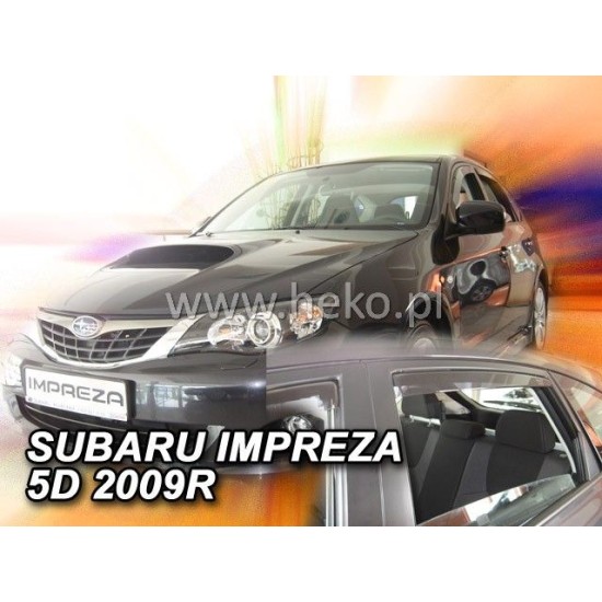 Ανεμοθραύστες για Subaru Impreza (2008+) 5 πορτο, sedan - 4 τμχ εμπρός και πίσω