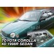 Ανεμοθραύστες για Toyota Corolla (1997-2001) 4 πορτο  sedan - 4 τμχ εμπρός και πίσω