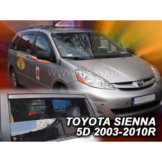 Ανεμοθραύστες για Toyota Sienna (2003-2010) - 4 τμχ εμπρός και πίσω