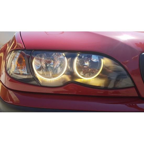 Δαχτυλίδια angel eyes led για BMW E36 / E38 / E39 - με 66 led - κίτρινο χρώμα