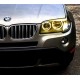 Δαχτυλίδια angel eyes για  BMW X3 (2004-2007) - κίτρινα