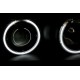 Φανάρια εμπρός angel eyes για Bmw E36 (1991-1999) 2d coupe - black , με λάμπες (Η1) - σετ 2τμχ.