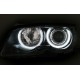 Φανάρια εμπρός angel eyes για BMW E46 coupe και cabrio (1999-2003) - χωρίς φλας , με λάμπες (Η1) - σετ 2τμχ.