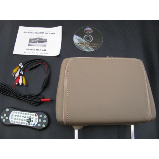 7'' DVD player στο προσκέφαλο με USB και ασύρματο χειριστήριο για videogames - μπεζ