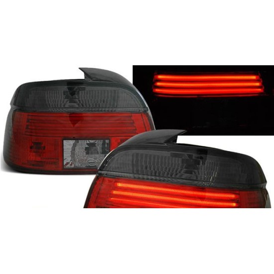 Πίσω φανάρια  led για BMW E39 restyling (2000-2003) - κόκκινο / φιμέ - σετ 2τμχ.